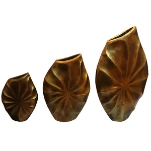 گلدان دکوری لیلپار طرح خورشید مدل DKH-G006 B مجموعه 3 عددی