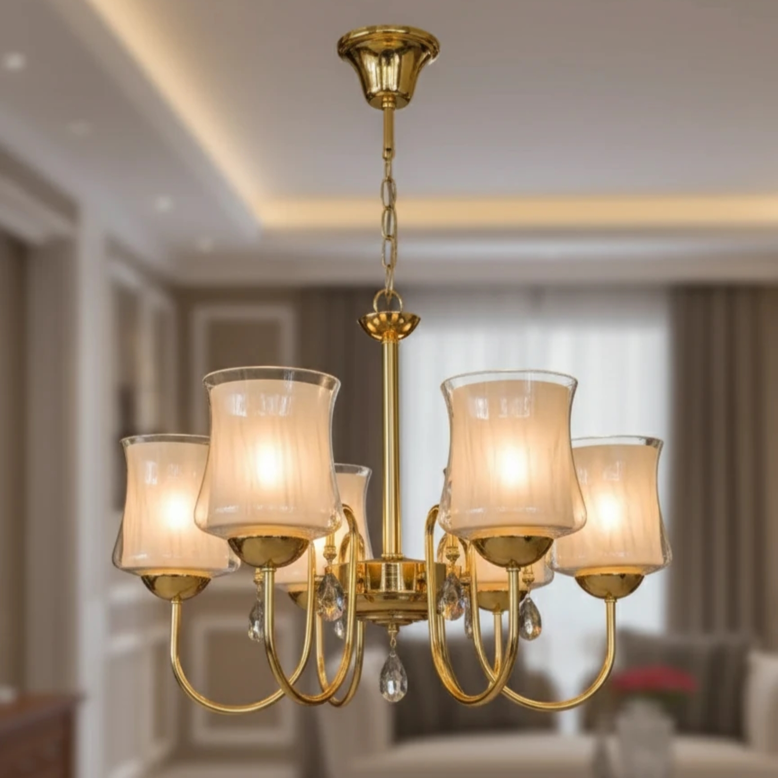 لوستر 7 شعله شاهان تک مدل 45.21.b