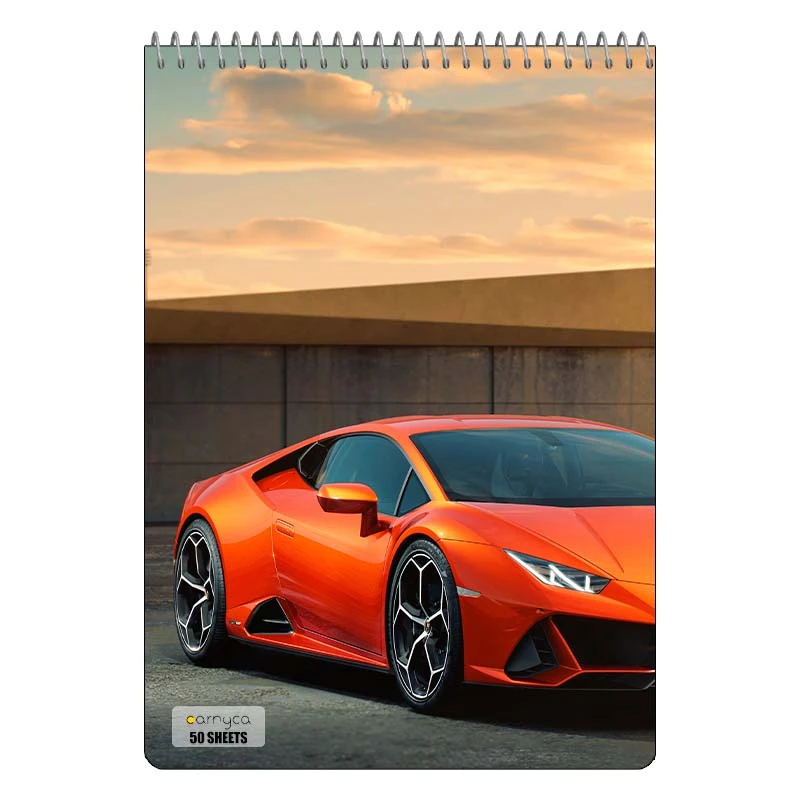 دفتر نقاشی 50 برگ سیمی کارنیکا طرح لامبورگینی هوراکان Lamborghini Huracan کد 39980