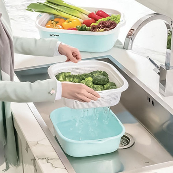 ست آبکش و لگن لیمون مدل نسیم کد DH03 ست آبکش و لگن لیمون مدل نسیم کد DH03