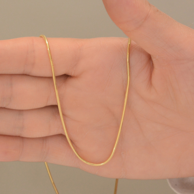 زنجیر طلا 18 عیار زنانه طلای مستجابی مدل ونزو کد 40