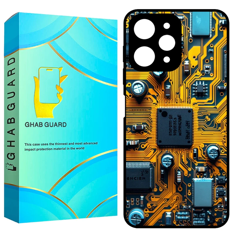 کاور قاب گارد طرح تکنولوژی مدل GCHPR12 مناسب برای گوشی موبایل شیائومی Redmi 12 4G / Redmi 12 5G / Poco M6 Pro 5G