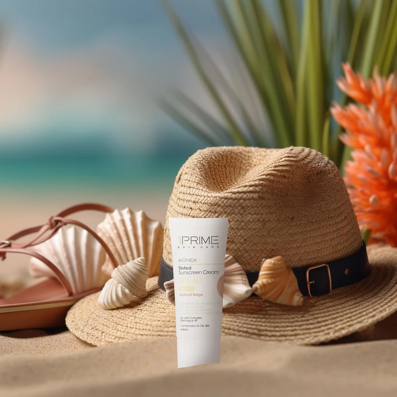 عکس شماره 8 : کرم ضدآفتاب رنگی پرایم مدل acnex beige spf60، مناسب پوست-های چرب، حجم 40 میلی-لیتر