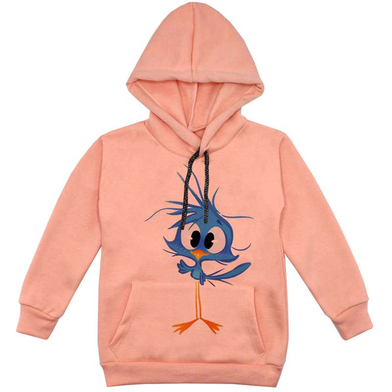 هودی دخترانه مدل جوجه F137 رنگ گلبهی