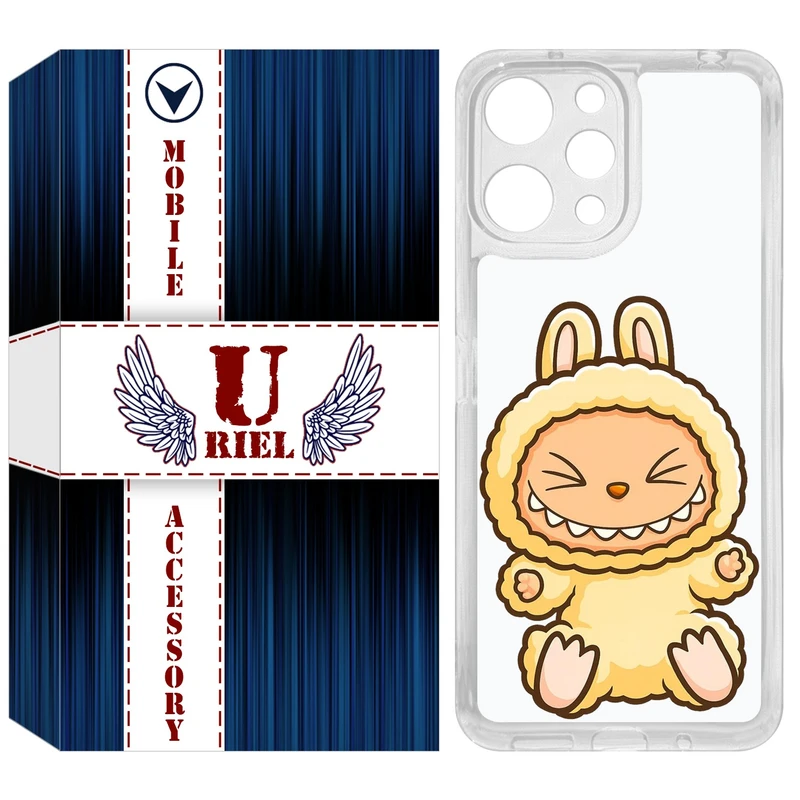 کاور یوریل مدل Clear کد 135 طرح لبوبو Labubu مناسب برای گوشی موبایل شیائومی Redmi 12 4G / 12 5G