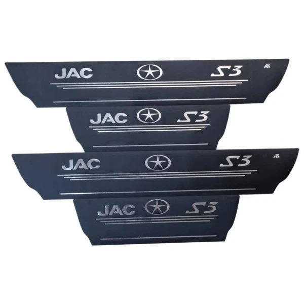 برچسب پارکابی خودرو استیک طرح چرم کد M373 مناسب برای جک S3 مجموعه 4 عددی