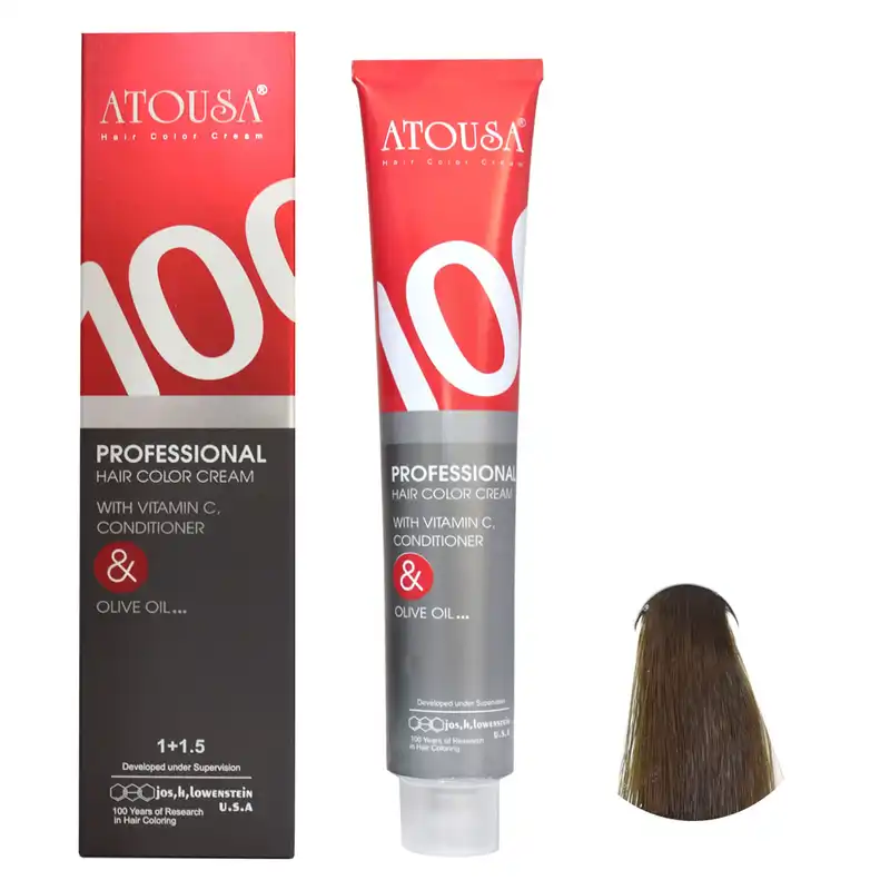 رنگ مو آتوسا شماره M2 حجم 100 میلی لیتر رنگ قهوه ای زیتونی تیره