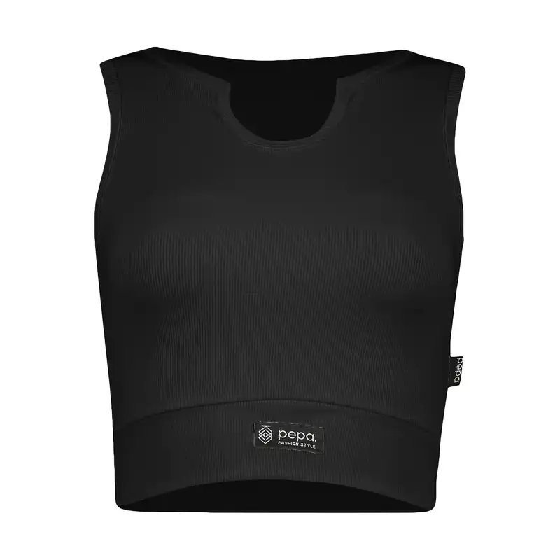 نیم تنه ورزشی زنانه پپا مدل Sporty رنگ مشکی