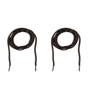 بند کفش مدل G گرد ساده باریک کد 09 رنگ قهوه ای بسته 2 عددی