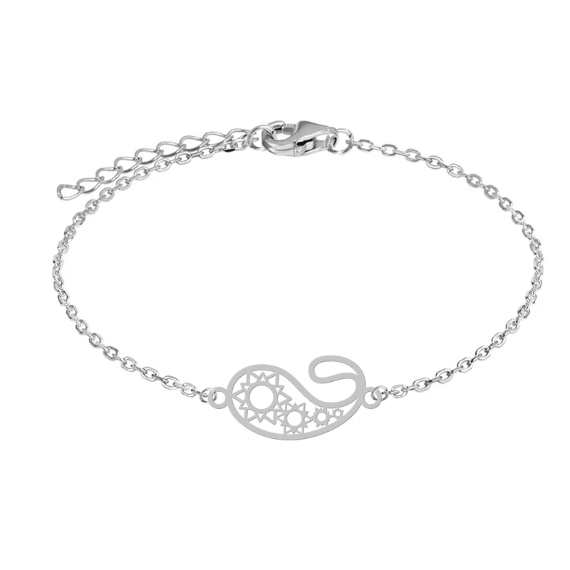 دستبند زنجیری زنانه هایکا طرح خورشید کد zd.h 433