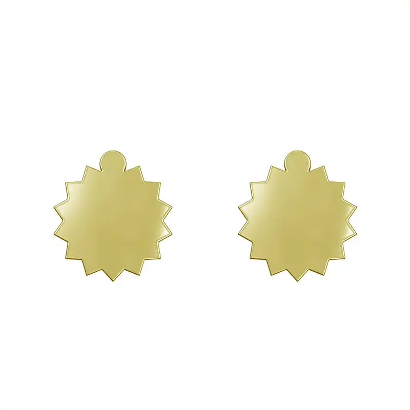 گوشواره طلا 18 عیار زنانه مدوپد مدل ستاره کد GA1-15585