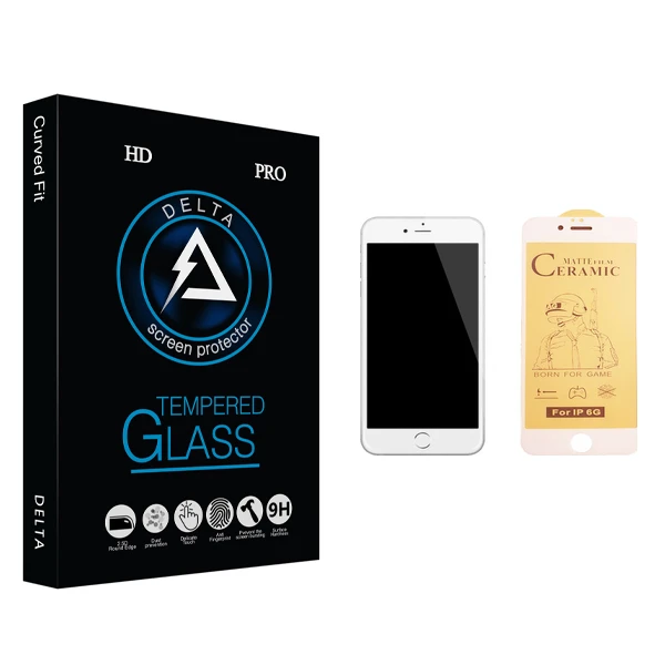 محافظ صفحه نمایش سرامیکی دلتا مدل HD مناسب برای گوشی موبایل اپل iPhone 6