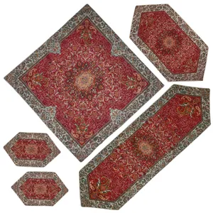 ست 5 تکه رومیزی ترمه مدل قاجار کد RD5-5