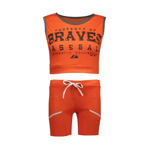 ست نیم تنه و شلوارک ورزشی زنانه مدل Braves-D-OR2