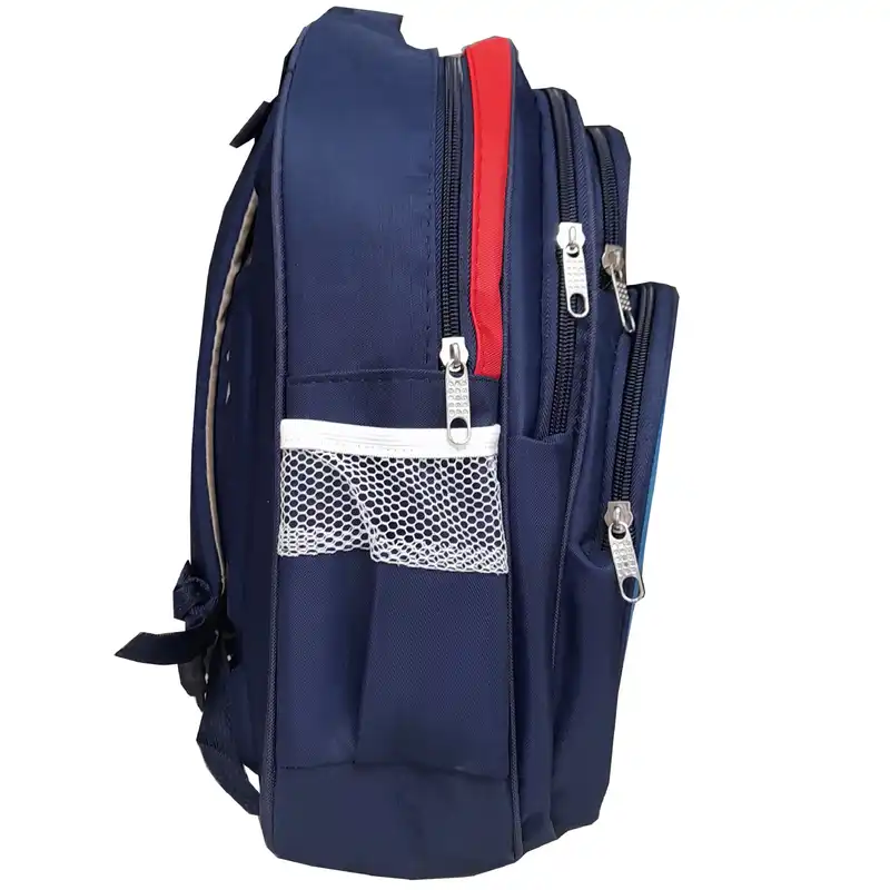 کوله پشتی طرح سگهای نگهبان و پسر مدل 4 زیپ ساده