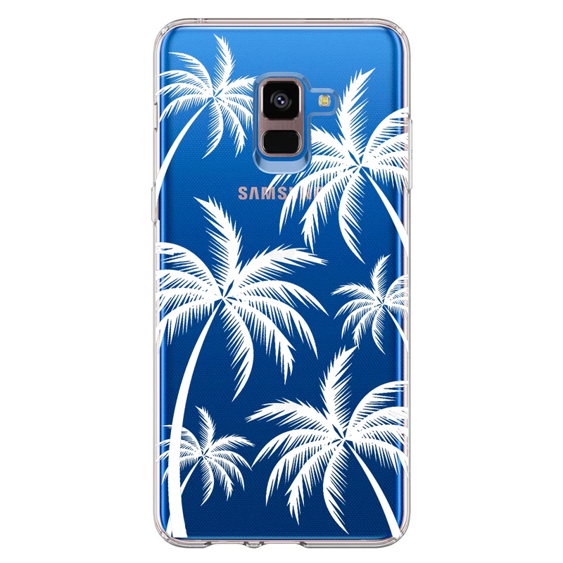 کاور مگافون طرح نخل مدل C52-W مناسب برای گوشی موبایل سامسونگ Galaxy A8 Plus