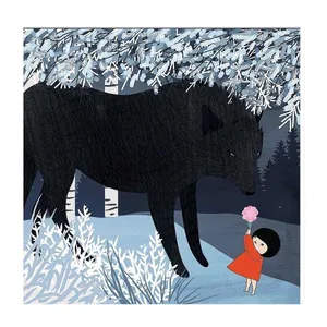 تابلو کودک و نوزاد طرح دختر بچه و گرگ کد wkt33