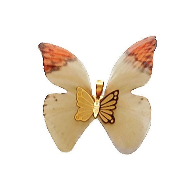 آویز گردنبند طلا 18 عیار زنانه مدل پروانه کد B02