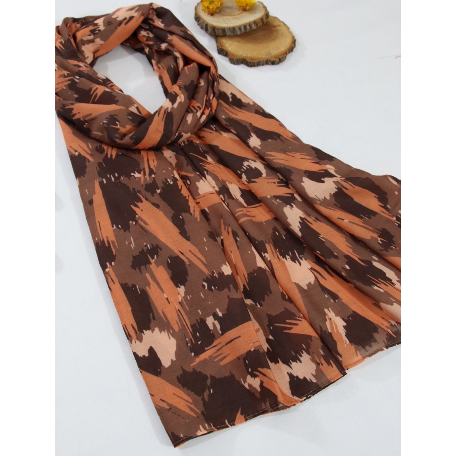 شال زنانه مدل نخی پلنگی کد 2791 - - 6