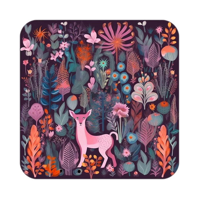 زیر لیوانی کاکتی طرح حیوانات رنگی مدل mp26421