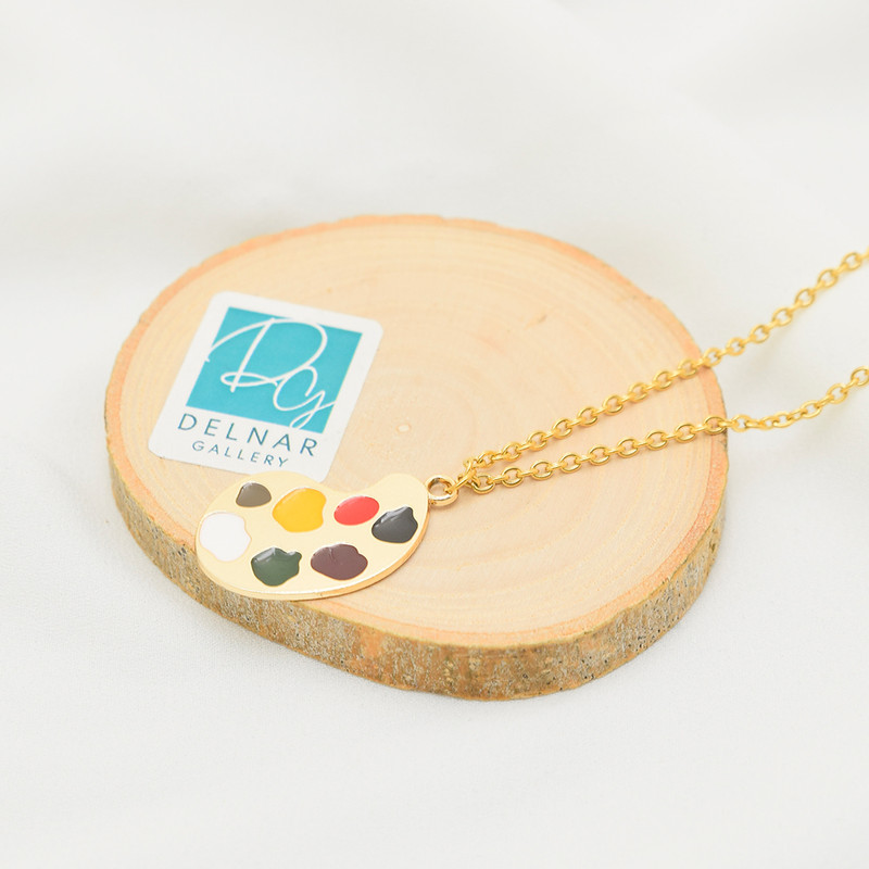 گردنبند دخترانه دلنار گالری مدل پالت رنگ