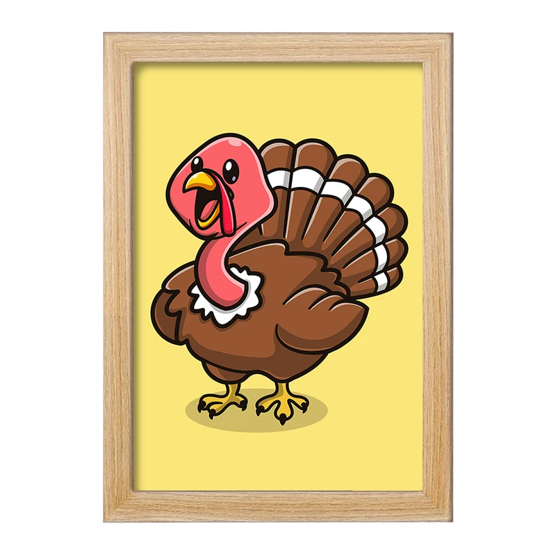 تابلو خندالو مدل حیوانات بامزه بوقلمون کد 29665