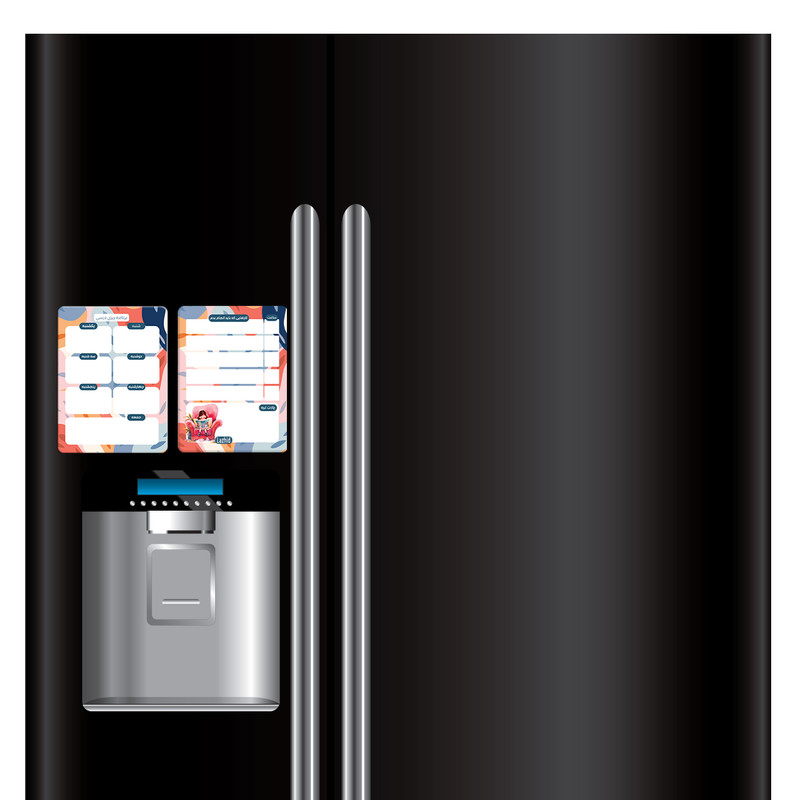 تخته وایت برد لاژید مدل برنامه ریزی درسی سایز 14x18 سانتی متر مجموعه 2 عددی