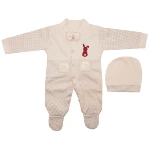 ست سرهمی و کلاه نوزاد طرح خرگوش