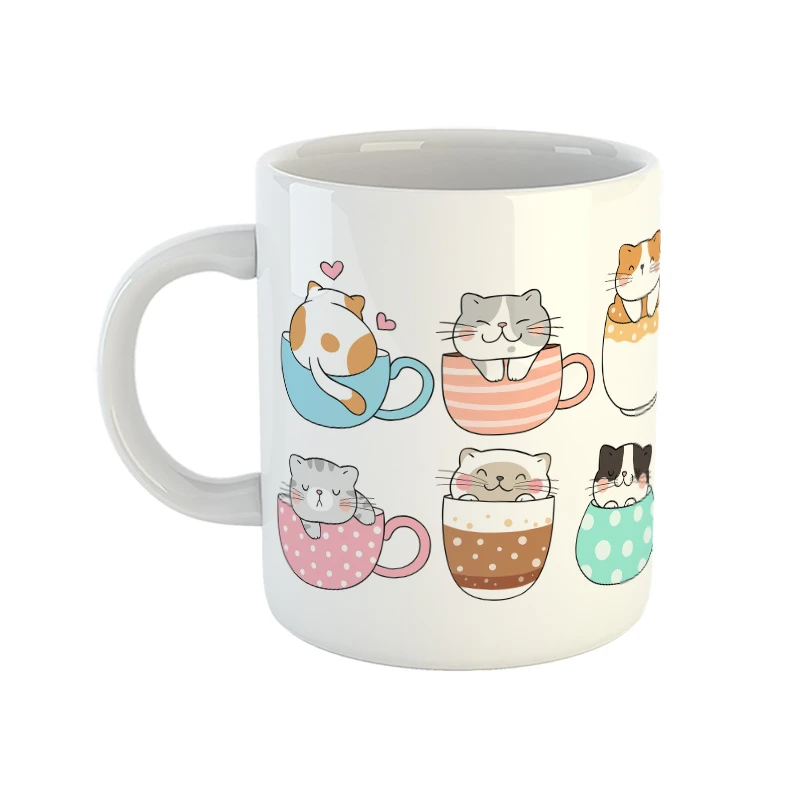 ماگ مدل گربه کیوت طرح فانتزی جذاب 16