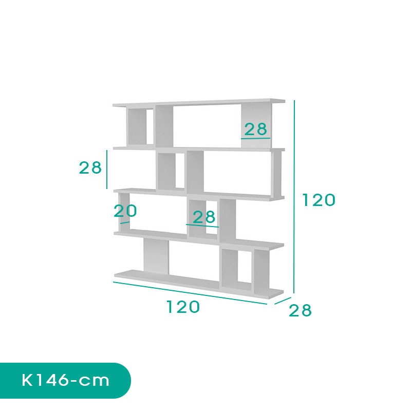 کتابخانه اسمردیس مدل K146 - MDF+ کتابخانه اسمردیس مدل K146 - MDF+