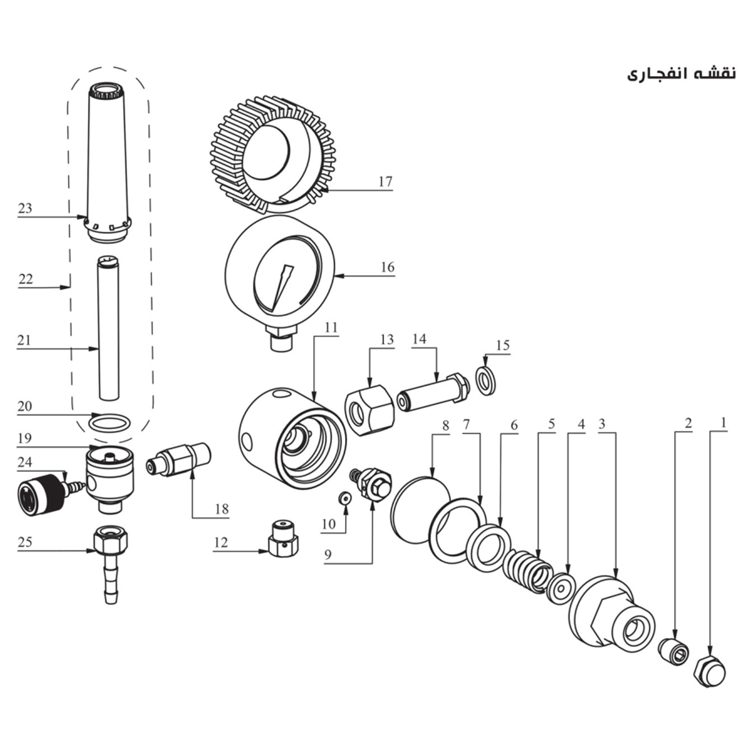 رگلاتور تک فلومتر آرگون توان جم مدل TJI 0205