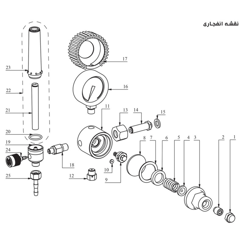رگلاتور تک فلومتر آرگون توان جم مدل TJI 0205