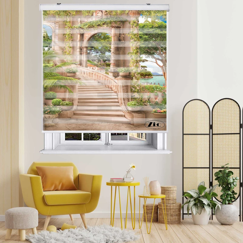 پرده زبرا زیو کد L5007 سایز 150X150 سانتی متر