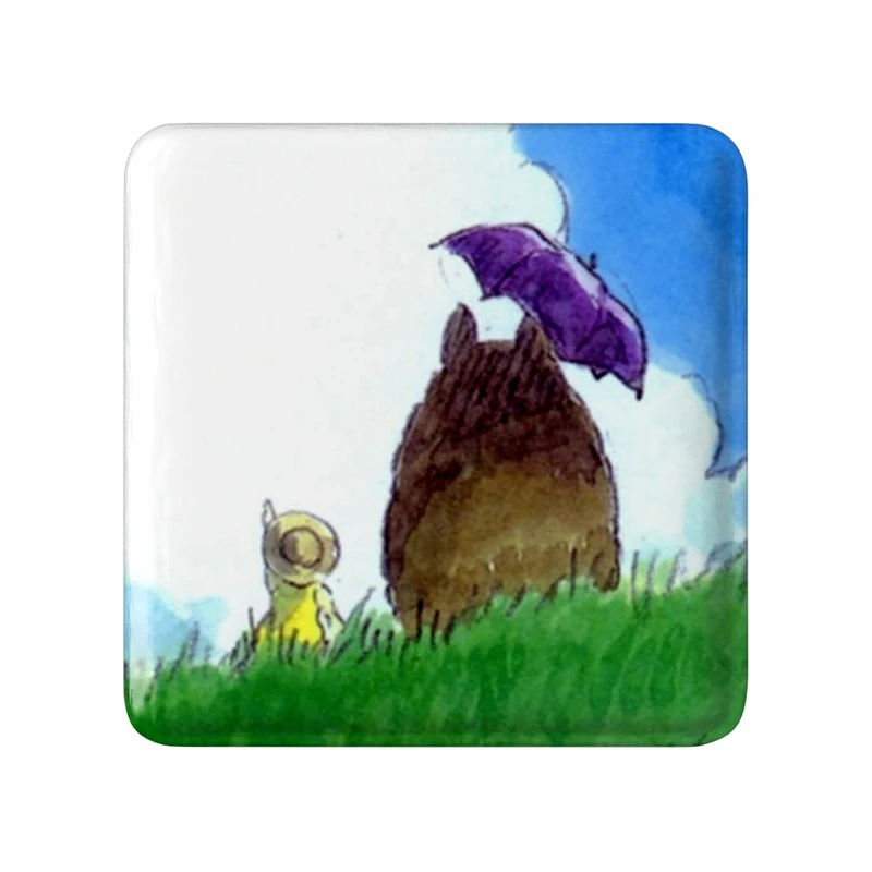 مگنت خندالو طرح انیمه همسایه من توتورو My Neighbor Totoro مدل مربعی کد 30246
