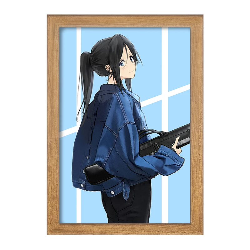 تابلو خندالو مدل کاساکی انیمه لیز و پرنده آبی کد 23831