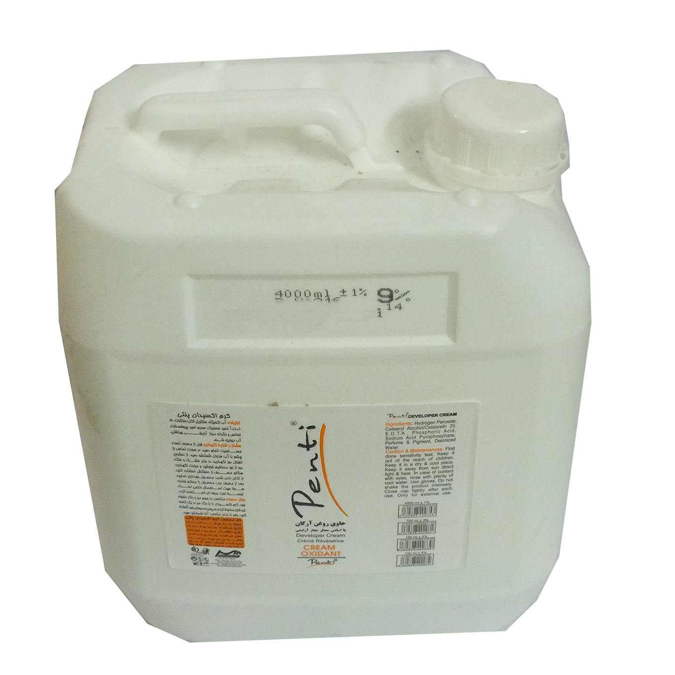 اکسیدان پنتی مدل 30vol نه درصدی حجم 4000 میلی لیتر