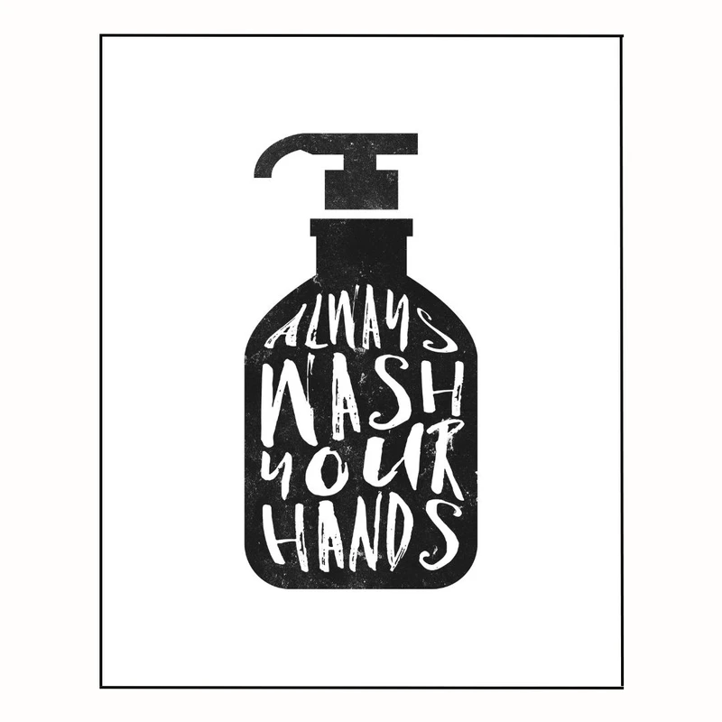 پوستر مدل همیشه دست‌هایتان را بشویید