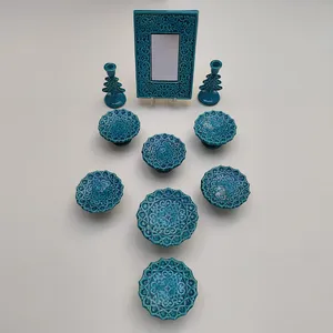 مجموعه ظروف هفت سین 10 پارچه مدل کاج کد HS-004