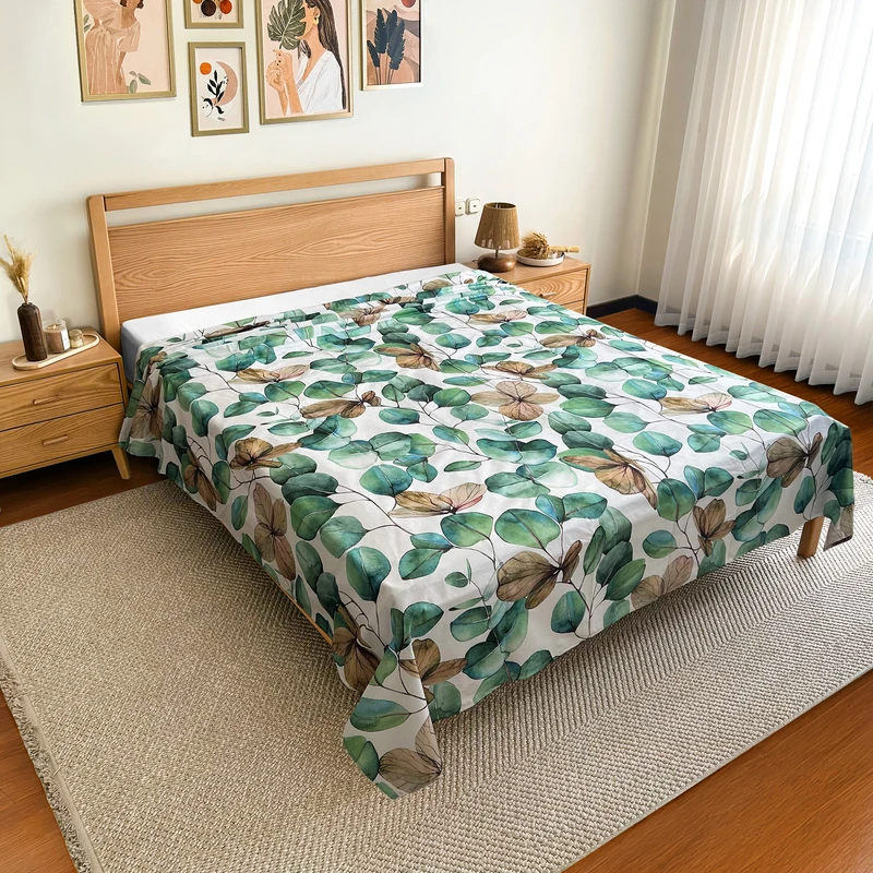 ملحفه پنبه پامیل مدل RK985ID دو نفره سایز 250x230 سانتی‌متر