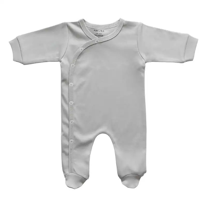 ست 19 تکه لباس نوزادی آمورا مدل sensitive رنگ طوسی