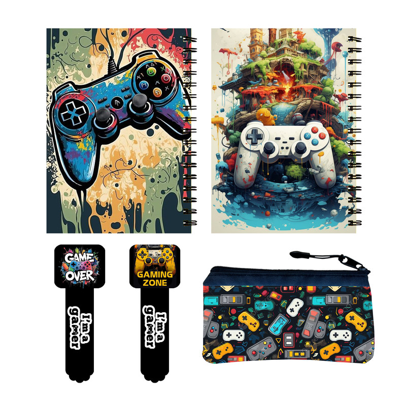 بسته لوازم تحریر مدل دسته بازی گیم کد 74 مجموعه 5 عددی