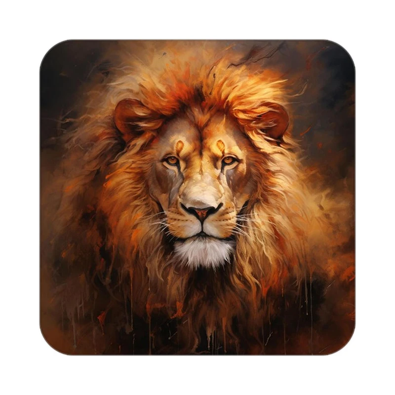 زیر لیوانی کاکتی طرح شیر مدل mp23627