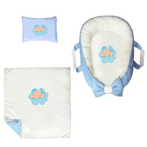 سرویس خواب سه تکه نوزاد ناریکو مدل گارد محافظ دار طرح کودک کد 0424