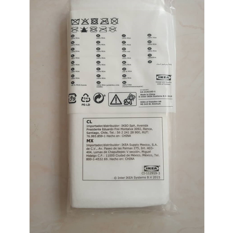 پرده حمام ایکیا کد 2122 سایز 180x200 سانتیمتر