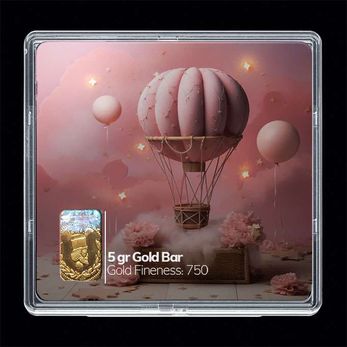 شمش طلا 18 عیار مدوپد مدل بالن کد SG10281 شمش طلا 18 عیار مدوپد مدل بالن کد SG10281