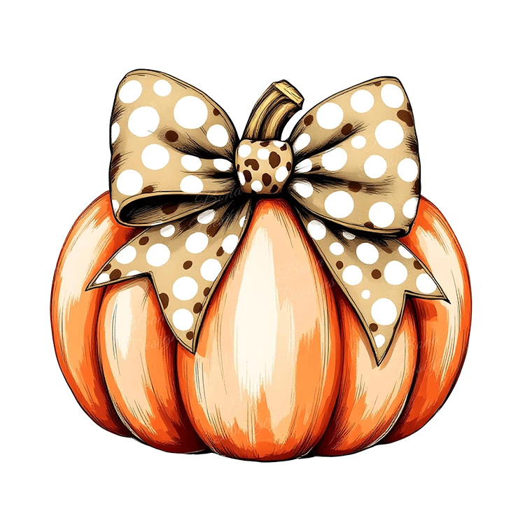 استیکر پارچه و لباس پاد آفرین مدل پاییز طرح عروسکی کدو تنبل آفتابگردان کد S3119