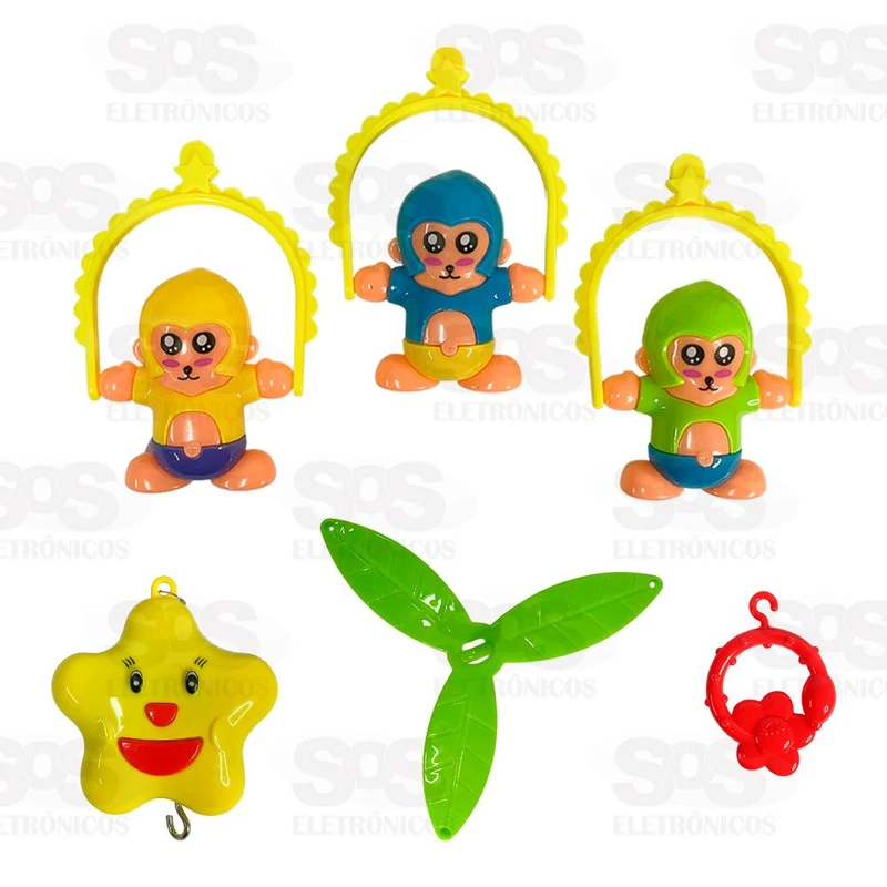 عکس شماره 3 : آویز تخت کودک مدل میمون های بامزه polishi happy shaking bell