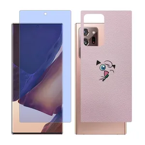 Glass Together model matte anti blue screen protector suitable for Samsung Galaxy Note20 Ultra 5G mobile phone with cover sticker on the back of the phone  
