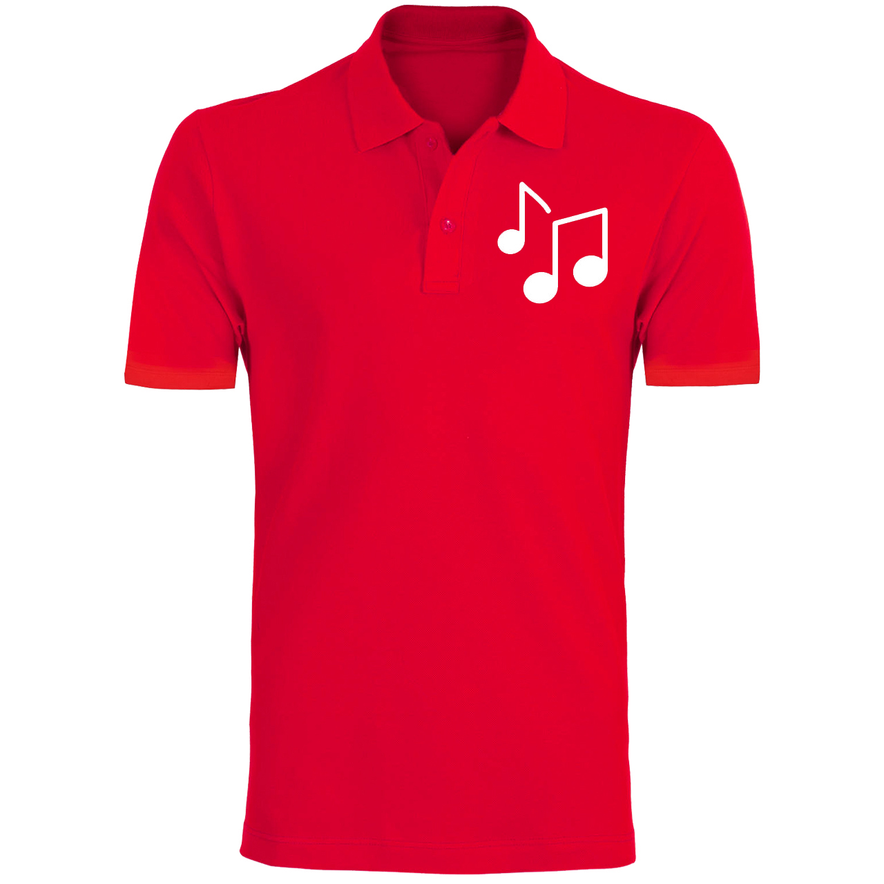 پولوشرت آستین کوتاه مردانه مدل موسیقی X633 رنگ قرمز