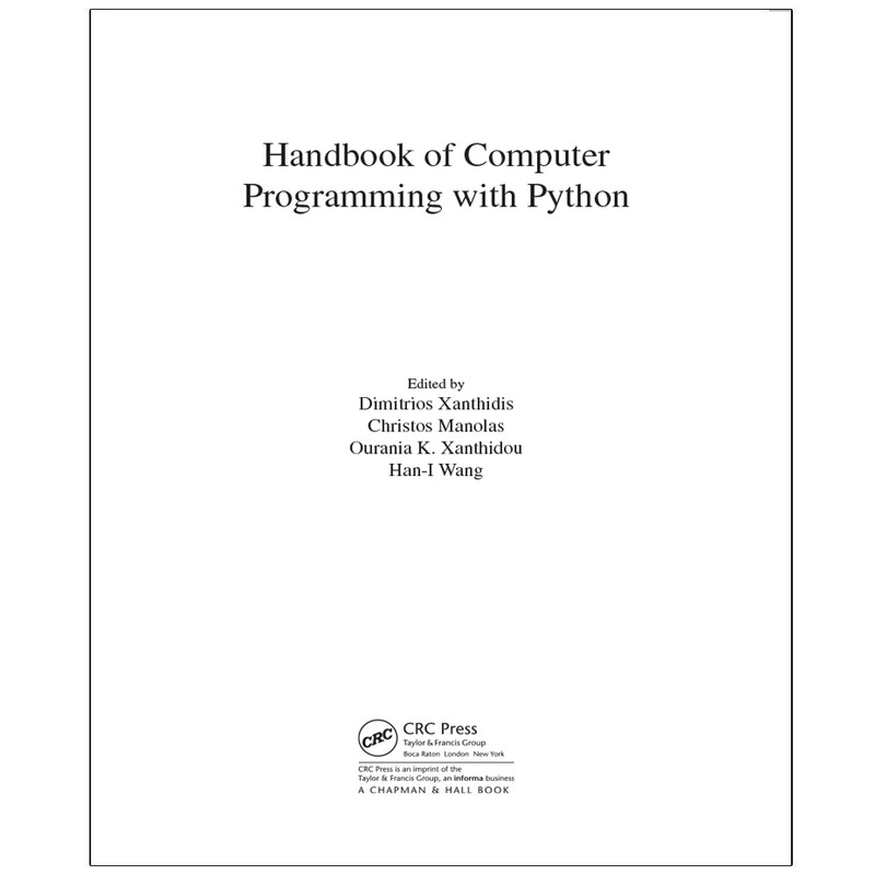  handbook of computer programming with python 